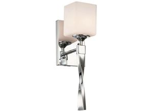 5024005615613 - KL-MARETTE1-PC Badezimmerleuchte Marette G9 LED 35W IP44 Stahl Opalglas Chrom poliert L143cm B127cm Ø127cm