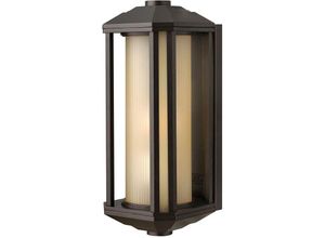 5024005666516 - Lighting qn-castelle-m-bz quintiesse Wandleuchte Castelle E27 60W IP44 Aluminium Bronze  geripptes Glas Bernstein L18cm H383cm B152cm dimmbar