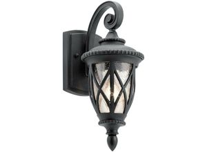 5024005676317 - Elstead Lighting - kl-admirals-cove-s Wandleuchte Admirals Cove 1xE27 40W Komposit schwarz strukturiert Glas H377cm B156cm IP44 dimmbar