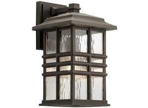 5024005677017 - Elstead Lighting - kl-beacon-square-m-oz Wandleuchte Beacon Square 1xE27 40W Komposit Altbronze Glas H359cm B203cm IP44 dimmbar