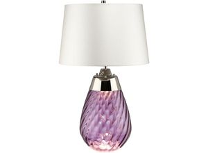 5024005680512 - Lena 2 Leichte kleine Pflaumentischlampe mit cremefarbenem Schirm pflaumenfarbenem Glas cremefarbenem Schirm E27 - Elstead 5024005680512 - Lena 2 Leichte kleine Pflaumentischlampe mit cremefarbenem Schirm pflaumenfarbenem Glas cremefarbenem Schirm E27 - Elstead