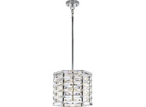 5024005682219 - Elstead - Lighting SHOAL-1P Hängeleuchte Shoal 1xE27 60W Stahl Nickel poliert Kristall Glas H404cm-1394cm Ø306cm dimmbar höhenverstellbar