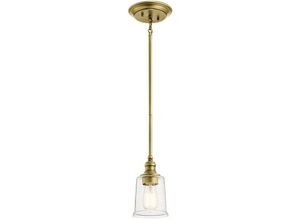 5024005685517 - Kichler kl-waverly-mp-nbr Hängeleuchte Waverly 1xE27 60W Stahl Natural Messing Blasenglass H338-1264cm Ø127cm dimmbar höhenverstellbar