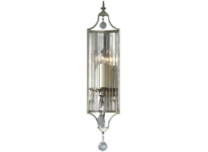 5024005701309 - Elstead - Feiss FE-GIANNA1 Wandleuchte Gianna 1xE14 60W Silber vergoldet Kristall Glas Spiegelglas H66cm B14cm dimmbar