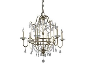 5024005701408 - Elstead - Gianna - 6 Light Chandelier Silver Finish E14