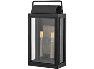 5024005704218 - Hk-sag-harbor-m-bk Wandleuchte Sag Harbor E14 40W IP44 Aluminium klares Glas schwarz B228cm Ø228cm dimmbar - Hinkley