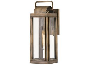 5024005704515 - Hinkley - hk-sag-harbor-s-bu Wandleuchte Sag Harbor E27 40W IP44 Aluminium klares Glas Bronze brüniert lackiert B14cm Ø14cm dimmbar