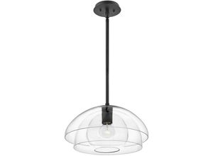 5024005705215 - Elstead - Lighting qn-lotus-p-blk quintiesse Hängeleuchte Lotus E27 1x40W Stahl schwarz Glas klar H259cm-1066cm Ø407cm dimmbar höhenverstellbar