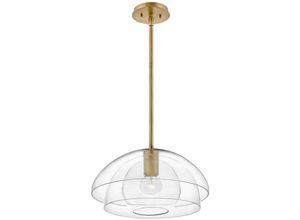 5024005705314 - Elstead - Lighting qn-lotus-p-hbr quintiesse Hängeleuchte Deckenleuchte Lotus E27 1x40W Stahl Messing Glas klar H259cm-1066cm Ø407cm dimmbar