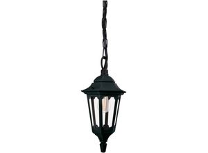 5024005706816 - Lighting PRM9-BLACK Hängeleuchte parish mini E27 1x60W IP44 Aluminiumguss schwarz Glas klar H495-965cm Ø165cm dimmbar - Elstead