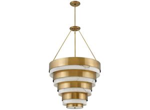 5024005711919 - Elstead - Lighting QN-ECHELON-8P quintiesse Hängeleuchte Echelon E14 8x40W Stahl Messing H1347cm-1957cm Ø692cm dimmbar höhenverstellbar