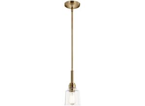 5024005715511 - Kl-aivian-p-wbr Hängeleuchte Aivian 1xE27 60W Stahl Messing verwittert Glas H398-1455cm Ø124cm dimmbar höhenverstellbar - Kichler