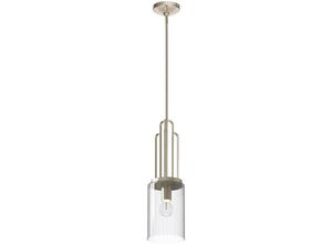 5024005716518 - Elstead - Lighting qn-kimrose-mp-pn quintiesse Hängeleuchte Kimrose E27 1x40W Stahl Nickel poliert Glas klar geriffelt H698cm-1765cm Ø178cm