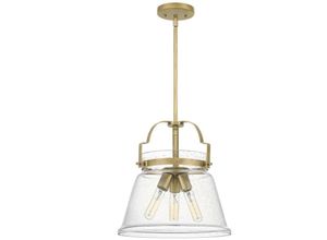 5024005717119 - Elstead - Lighting qn-wimberley-p-ws quintiesse Hängeleuchte Wimberley E27 3x40W Stahl Messing verwittert Blasenglas klar H408cm-1372cm Ø356cm