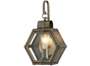 5024005721611 - Elstead - Lighting qn-heath-s-bu quintiesse Wandleuchte Heath E27 1x40W IP44 Aluminium Bronze brüniert Glas klar H418cm B267cm dimmbar