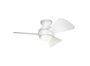 5024005728214 - 3 Blade 86cm Ceiling Fan with led Light Matt White Remote Control 86 cm Deckenventilator mit 3 Flügeln mit LED-Licht mattweißer Fernbedienung