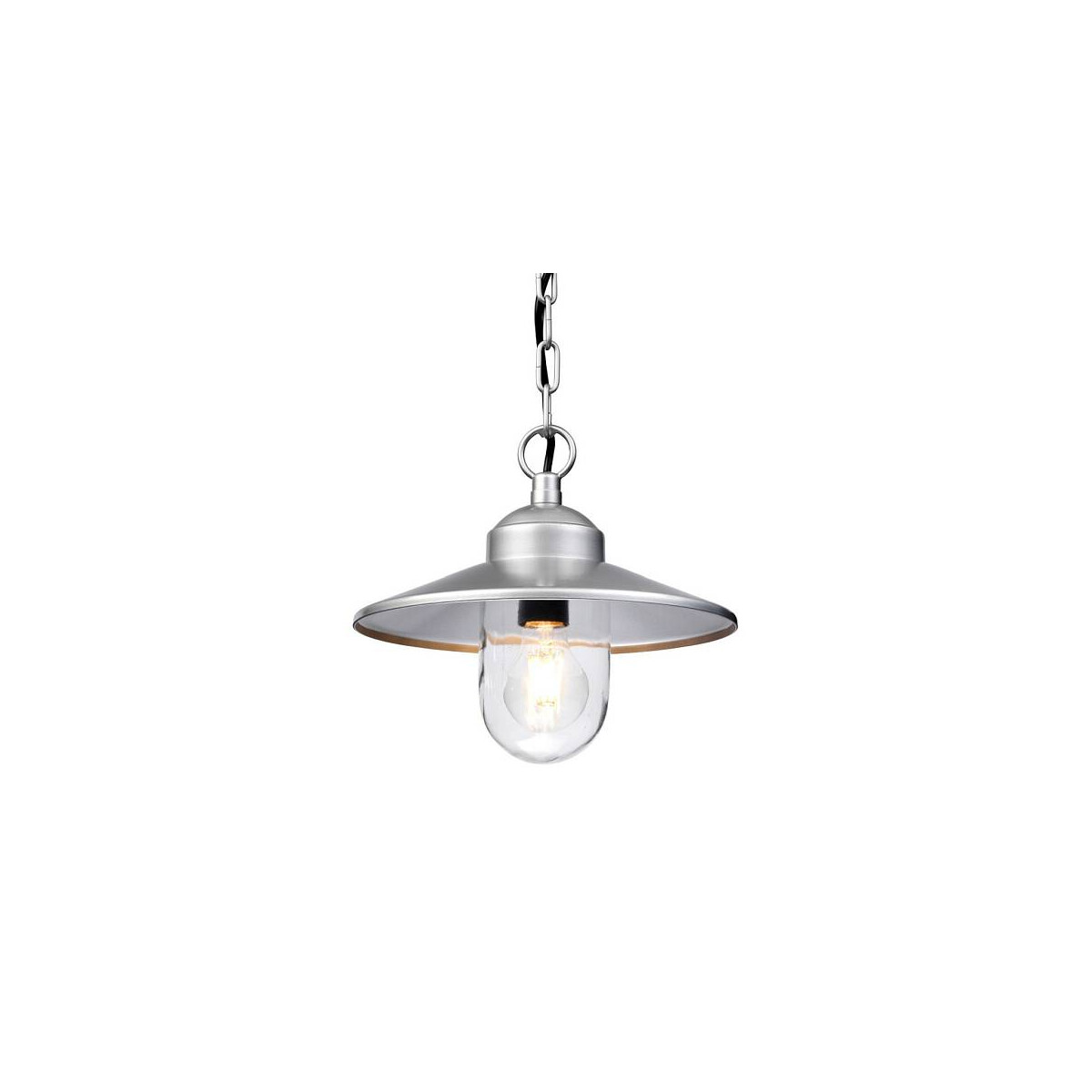 5024005900306 - Elstead Lighting KLAMPENBORG8 Hängeleuchte Klampenborg E27 60W IP44 Edelstahl Silber Glas klar H36-975cm Ø275cm dimmbar höhenverstellbar