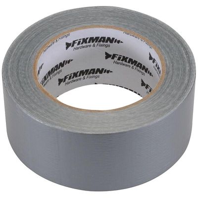 5024763112522 - 189098 robustes gewebe-klebeband 50 mm x 50 m silber - Fixman