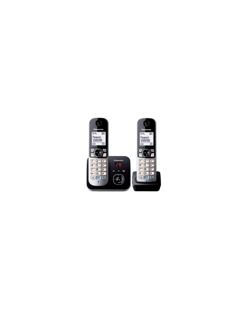 5025232675425 - KX TG6822 - Schnurlostelefon - Anrufbeantworter mit Rufnummernanzeige - DECT - Schwarz + zusätzliches Handset (KX-TG6822GB)