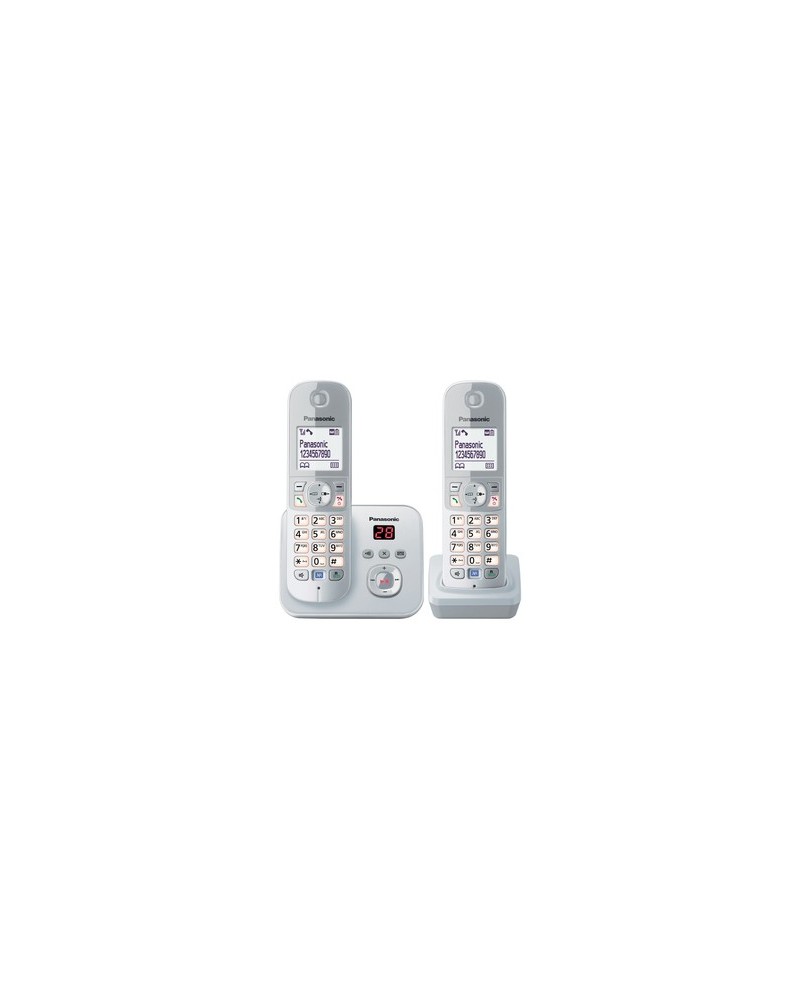 5025232731800 - KX TG6822 - Schnurlostelefon - Anrufbeantworter mit Rufnummernanzeige - DECT - Pearly Silver + zusätzliches Handset (KX-TG6822GS)