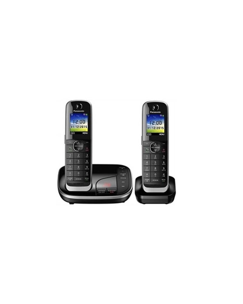 5025232815166 - KX TGJ322GB - Schnurlostelefon - Anrufbeantworter mit Rufnummernanzeige - DECT - Schwarz + zusätzliches Handset (KX-TGJ322GB)