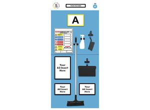 5025480058964 - Regal-Infoboard Einzelmarkierung Reinigung HxB 2000 x 900 mm blau