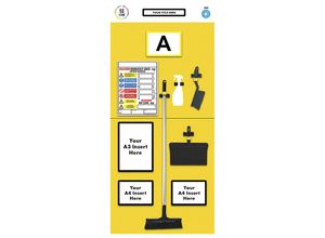 5025480058995 - Regal-Infoboard Einzelmarkierung Reinigung HxB 2000 x 900 mm gelb