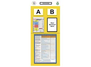 5025480059435 - Regal-Infoboard Doppelmarkierung Bewertung HxB 2000 x 900 mm gelb