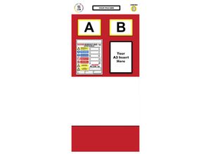 5025480059466 - Regal-Infoboard Doppelmarkierung Whiteboard HxB 2000 x 900 mm rot