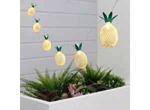 5026637679902 - Vivol - LED-Lichterkette - Ananas - Solar - 10 Leuchten - 2 Meter - Gelb