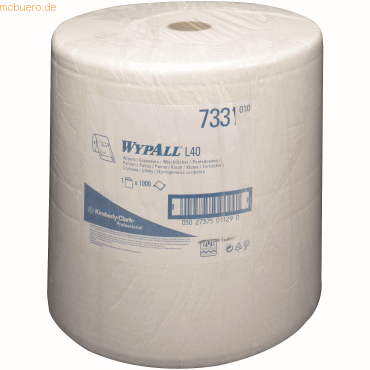 5027375011290 - WYPALL* Wischtuch L-30 ULTRA Großrolle aus Airflexmaterial 1000 Tücher 3-lagig weiß