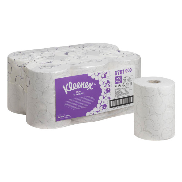 5027375050695 - Kleenex® Rollenpapiertücher Ultra Slimroll 6781 2-lagig 6 Rollen á 100 m weiß