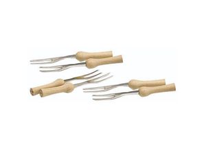 5028250119988 - Kitchencraft - Set of 6 Gabeln of Maiskolbenhalter of Holz & Edelstahl 95 cm