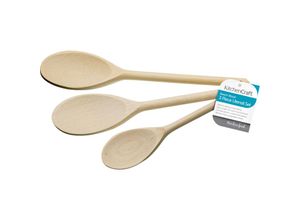 5028250123213 - Kitchencraft - Kitchen Craft Set of Three Spoons Braun (Holz)