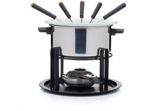 5028250145246 - Kitchencraft - Fondue-Set 3en 1 mit farbcodierten Gabeln (für Schokoladen- Fleisch- und Käsefondue de)