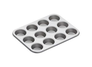 5028250421722 - Tablett de 12 Cupcake-Löcher de Kohlenstoffstahl 35 x 285 x 3 cm - Kitchencraft