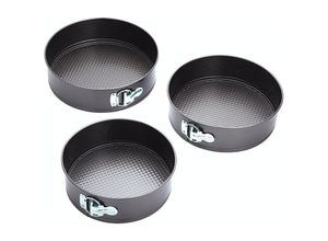 5028250442529 - Kitchencraft - kc blue Cake Tin Set Kuchenformen Set of Kuchenformen mit Schnellverschluss schwarz