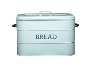 5028250488886 - Living Nostalgia - KitchenCraft Living Nostalgie Vintage-Brotkorb aus Metall 34 x 215 x 25 cm Blau