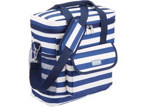 5028250705792 - We Love Verano Luftdichtes Lunch Bag mit Marine Design 12 l - Blau und Weiß - Kitchencraft