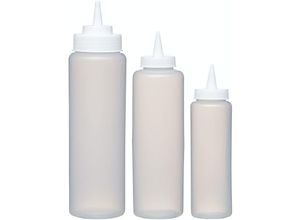 5028250776419 - Set de 3 Flaschen de Küche de Kunststoff bpa frei de 240 ml 450 ml und 650 ml - White - Kitchencraft