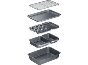 5028250785015 - Backform MASTER CLASS MasterClass Smart Space Küchenformen Gr B H L 27 cm x 8 cm x 40 cm grau Backformen-Sets Karbonstahl