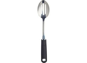 5028250807069 - - KitchenCraft Löffelschaber de Edelstahl mit Rillen Antihaftmaterial 34 cm - Silber