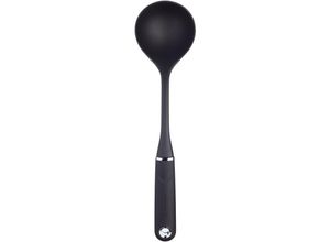 5028250807205 - - KitchenCraft Nylon-Suppenlöffel geeignet für Oberflächen mit Antihaft-Beschichtung 34 cm - Schwarz