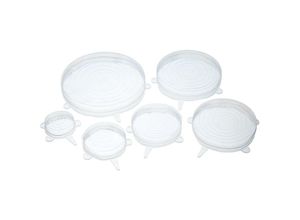 5028250845740 - Mm_unverified_brand - KitchenCraft Set of 6 flexible Lebensmittelabdeckungen aus Silikon transparent