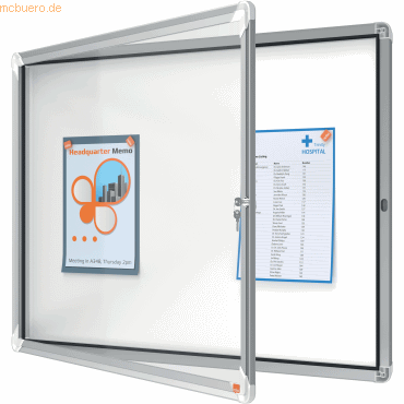 5028252063906 - Schaukasten 8 x A4 fInnen Tür mit Schloss Schreibtafel magnetisch 5028252063906 Nobo