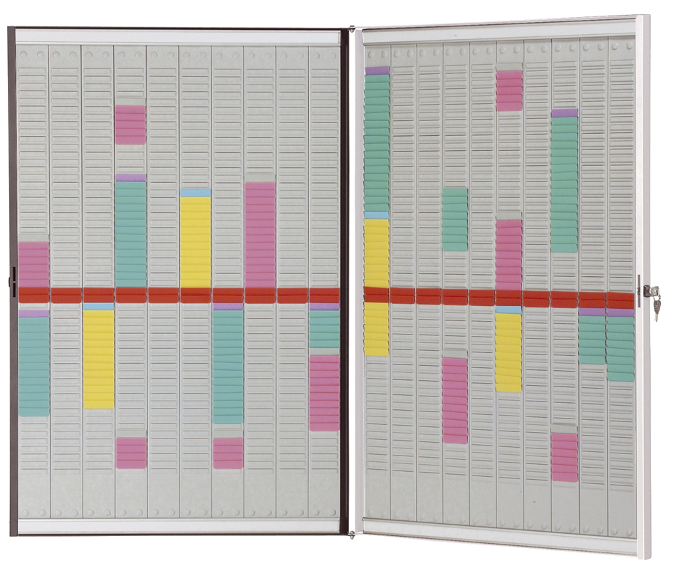 5028252132862 - combo board whiteboard card planner - 54 slots x 20 columns - double-sided