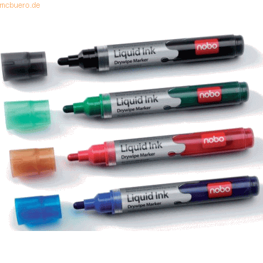 5028252139663 - Liquid Ink - marker - black red blue green (pack of 6)