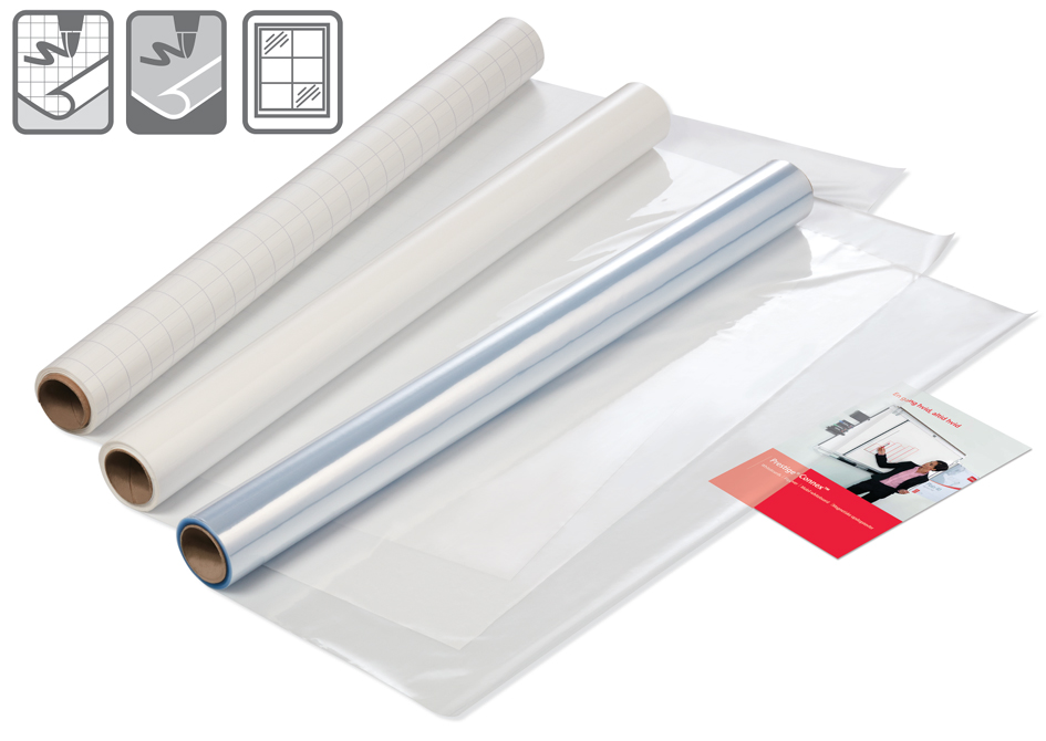 5028252499873 - Instant Whiteboard dry erase surface - 800 x 600 mm - clear (pack of 25)