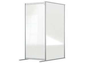 5028252617604 - Freistehende Raumteiler-Schutzwand Erweiterung Premium Plus 800 x 1800 x 600mm Aluminium Plexiglas Acryl Silber eloxiert