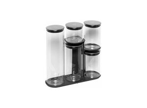 5028420950359 - Vorratsdose JOSEPH Podium 100 Lebensmittelaufbewahrungsbehälter grau (grau transparent) Vorratsdosen Borosilikatglas 1 x 1 9 l 2 900 ml) 500 ml